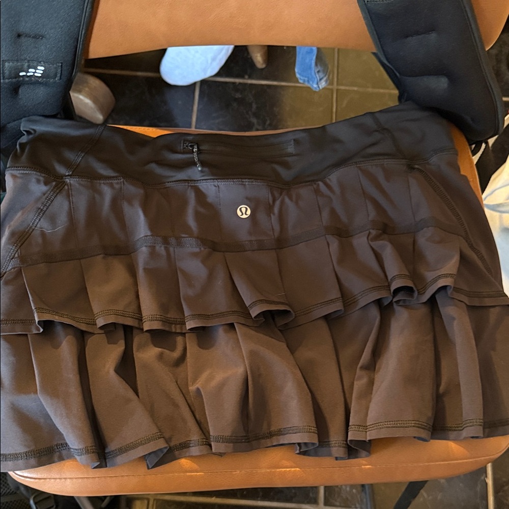 lululemon athletica Tiered Black Mini Skirt
